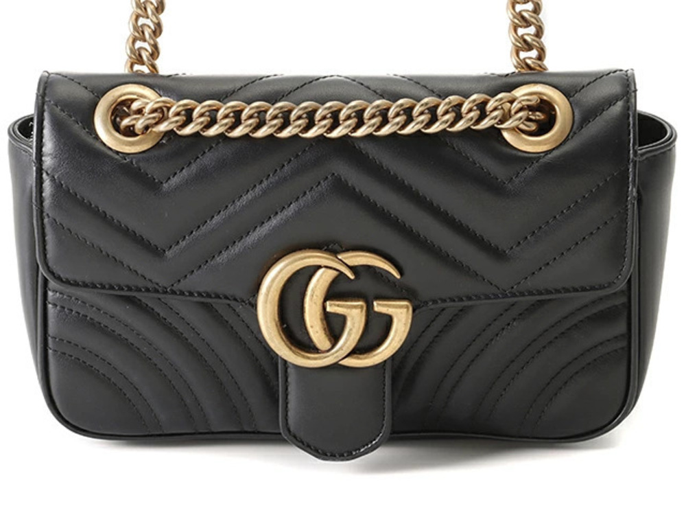 Gucci Quilted Bag GG Marmont Black